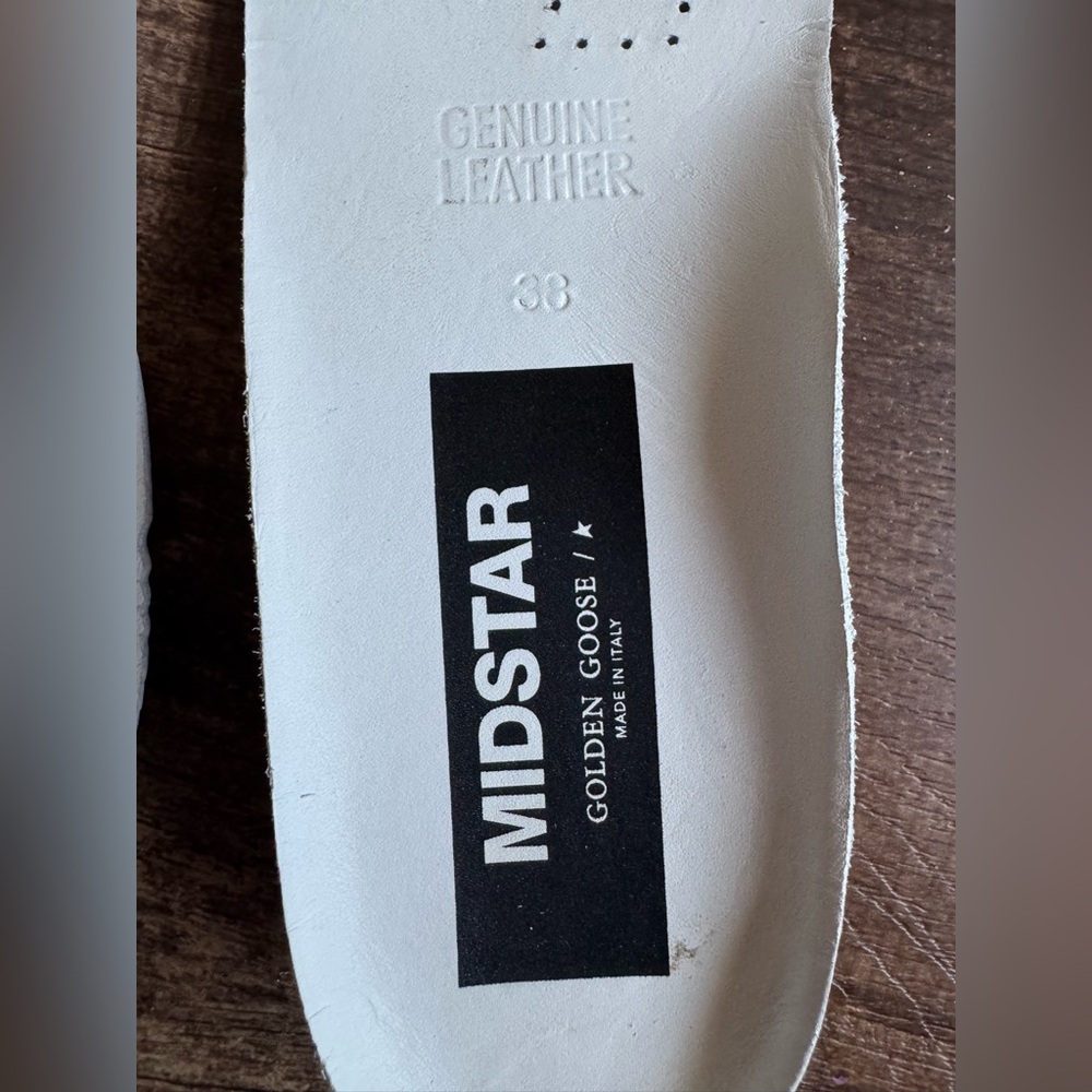 Golden Goose Mid Star Canvas Wing-Tip Sneakers in Light Blue/Gray 38 - Picture 11 of 13